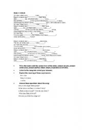 English Worksheet: A  song by THE BEATLES