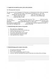 English worksheet: Passive