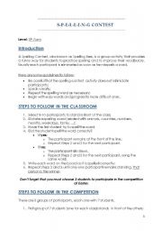 English Worksheet: Spelling Contest