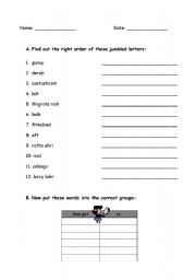 English worksheet: describing people