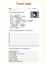 English Worksheet: Present Simple