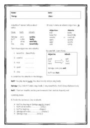English Worksheet: Adverbs of manner