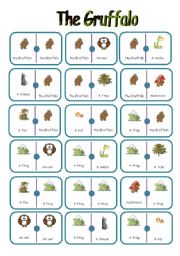 English Worksheet: Dominoes on the gruffalo