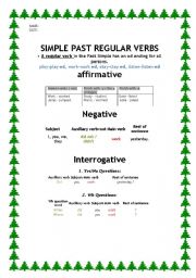 English Worksheet: past simple regular verbs