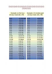 English worksheet: time cards