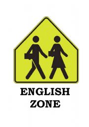 English Worksheet: English zone poster