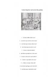 English worksheet: There is, there are 