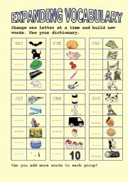 English Worksheet: Expanding vocabulary