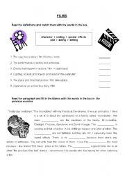 English Worksheet: FILMS