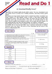 English Worksheet: Read and Do 1