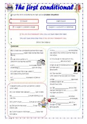 English Worksheet: the first conditional