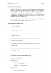 English worksheet: Review of the Verb to Be