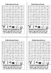 English Worksheet:  Alphabet series Wordsearch letter 