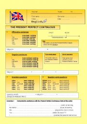 The Present Perfect Continuous