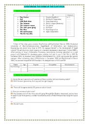 English Worksheet: Play Station