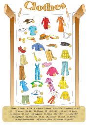 English Worksheet: Clothes