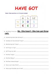 English Worksheet: HAVE GOT