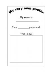 English Worksheet: My very own poster