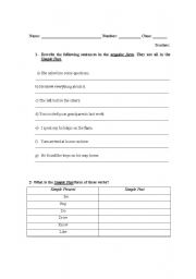 English Worksheet: Grammar test
