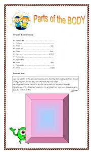 English worksheet: Parts of the Body