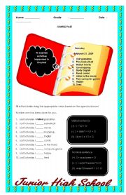 English worksheet: simple past tense