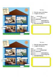 English Worksheet: the house and furniture