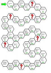 English Worksheet: questions- board game