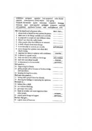 English Worksheet: vocabulary personality