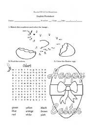 English Worksheet: Easter fun