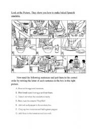 English Worksheet: Preparing Spanish omelette