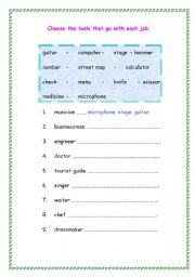 English Worksheet: job