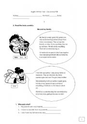 English Worksheet: friends