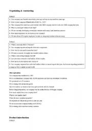 English worksheet: business English