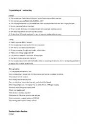 English Worksheet: business English