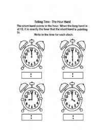English worksheet: whats the time