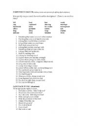 English worksheet: more 5 minutes activities to do before the lesson