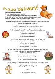 English Worksheet: Pizza Delivery!