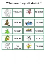 English Worksheet: WHATARE THEY ALL DOING