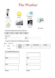 English worksheet: the weather