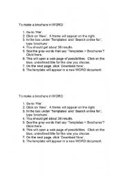 English Worksheet: Making a brochure