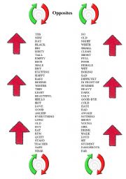 English worksheet: Opposites