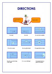 English Worksheet: DIRECTIONS