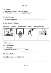 English worksheet: WORK SHEET