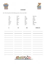 English Worksheet: PLURAL OF NOUNS