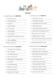 English Worksheet: REVISION WORKSHEET