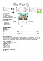 English Worksheet: family members