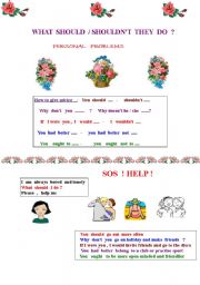 English Worksheet: Personal problems  always  find    good   solutions  thanks to advice 