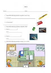 English Worksheet: prepositions in, on, under