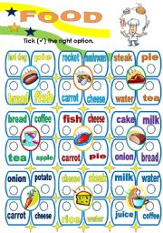 English Worksheet: FOOD