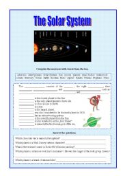 English Worksheet: The Solar System